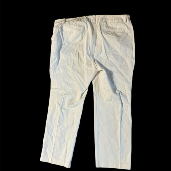 Chico’s Pants 3 Cream Straight Stretch Comfort Slimming Flat Front Office Career - Picture 8 of 8